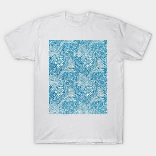 blue and white floral marigold toile de jouy print T-Shirt